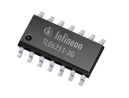 Produktfoto 1 von Infineon CAN-Transceiver, 1 MBd 1 Transceiver Schlaf, Standby 80 mA, DSO 14-Pin