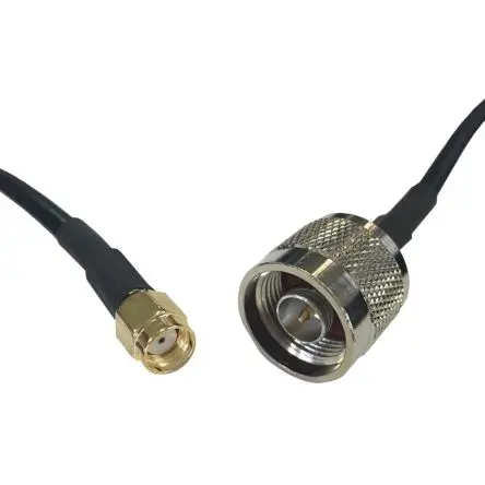 Produktfoto 1 von RF Solutions CBA Koaxialkabel Stecker, 50 Ω Stecker, 1 m, Typ N / SMA, Schwarz