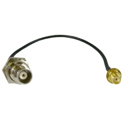 Produktfoto 1 von RF Solutions CBA Koaxialkabel Buchse, 50 Ω Buchse, 200 mm, TNC / SMA, Schwarz