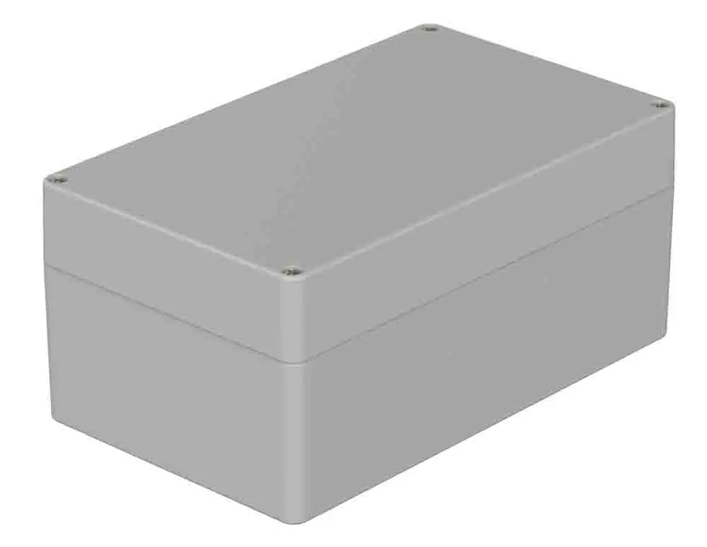 Produktfoto 1 von Bopla Euromas; Universalgehäuse; Polycarbonat; Hellgrau IP66 Breite 120 mm Höhe 90 mm Länge 200 mm