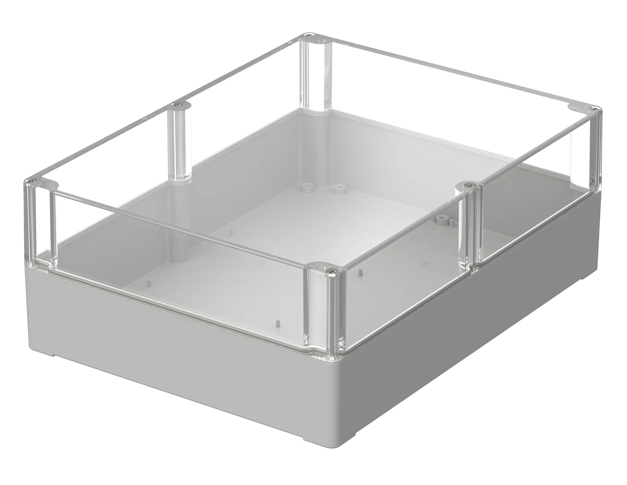 Produktfoto 1 von Bopla Euromas; Universalgehäuse; Polycarbonat; Hellgrau IP66 Breite 230 mm Höhe 110 mm Länge 300 mm