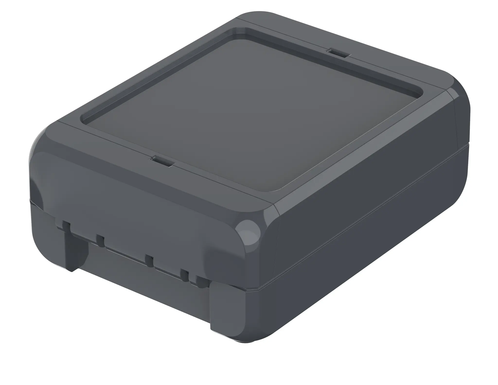 Produktfoto 1 von Bopla Bocube; Universalgehäuse; Polycarbonat; Graphitgrau, Grau Geflanscht IP66, IP68 Breite 80 mm Höhe 40 mm Länge 113