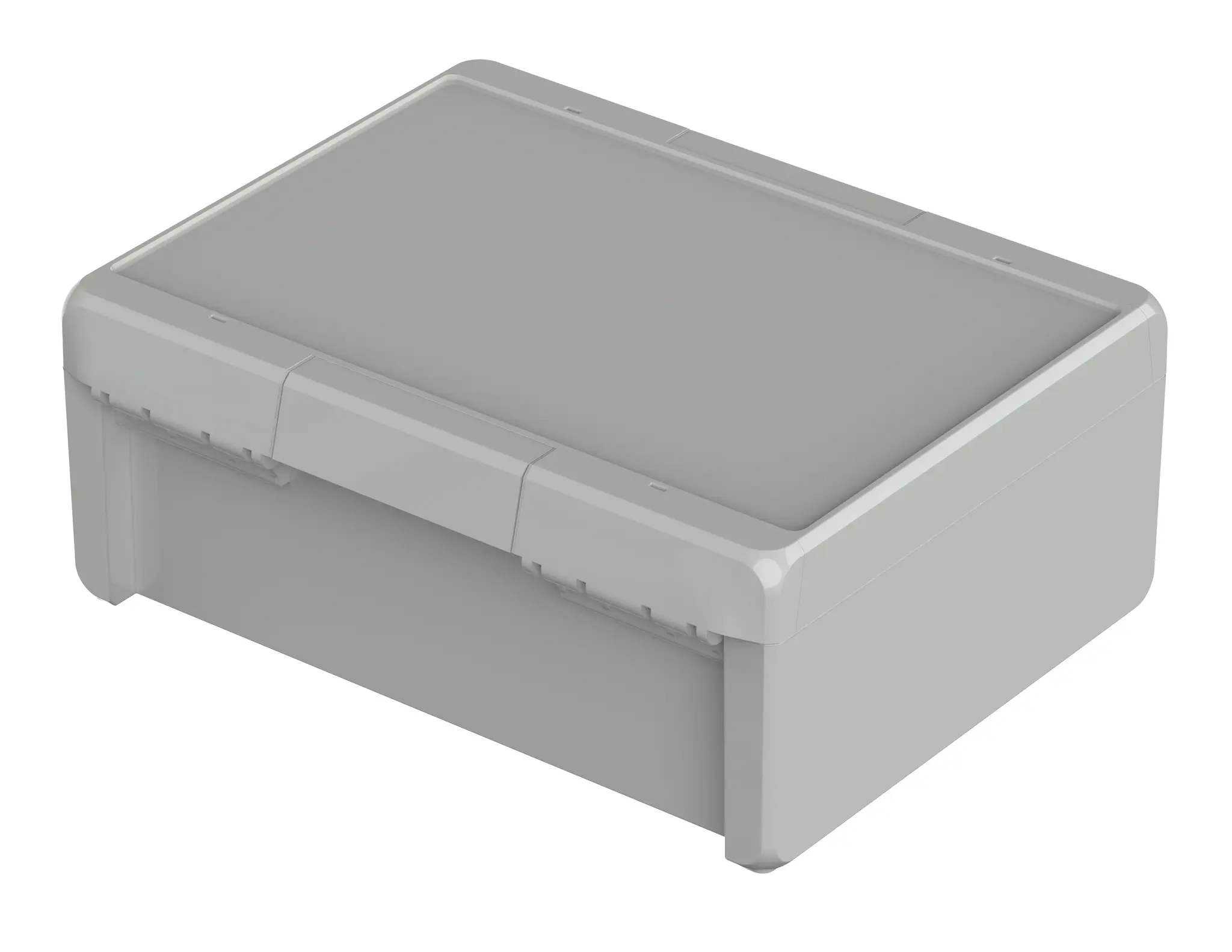 Produktfoto 1 von Bopla Bocube; Universalgehäuse; ABS; Hellgrau, Grau Geflanscht IP68, IP66 Breite 300 mm Höhe 120 mm Länge 239 mm