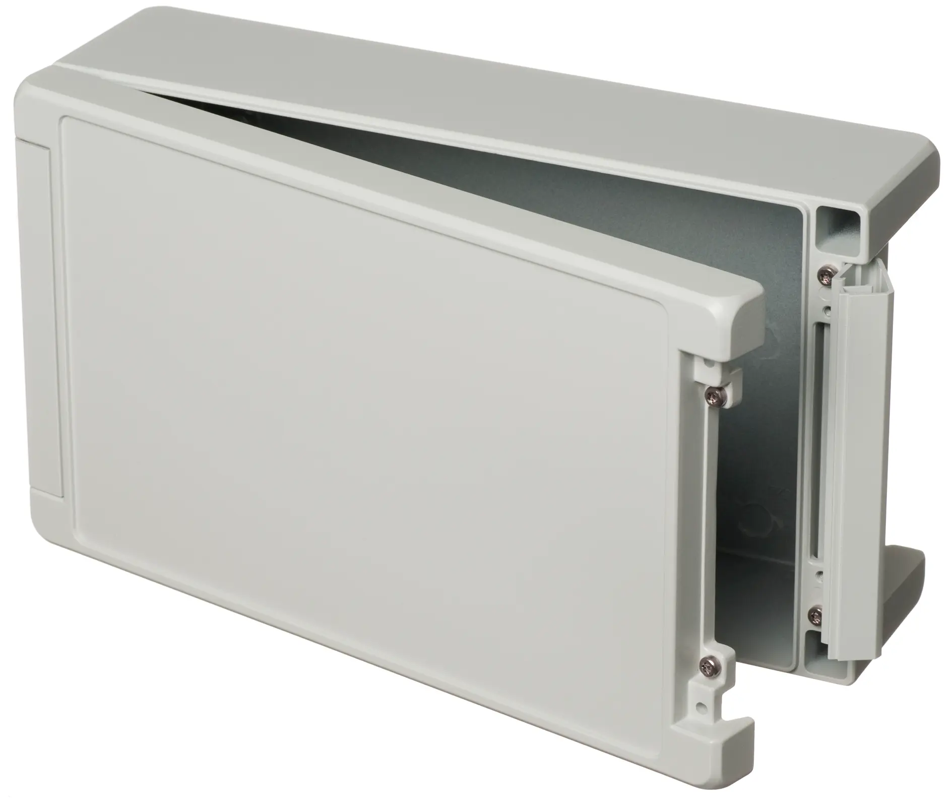 Produktfoto 1 von Bopla Bocube Alu; Universalgehäuse; Aluminium; Grau, Hellgrau Geflanscht IP66, IP68 Breite 173 mm Höhe 90 mm Länge 299
