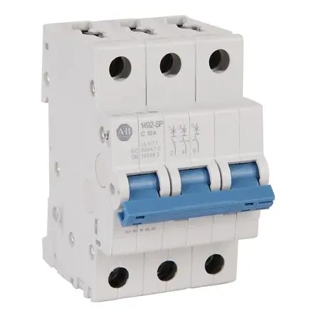 Produktfoto 1 von Allen Bradley 1492-SPM Miniaturüberlastschalter Typ D, Pol 3-polig 5A 240V ac, Abschaltvermögen 15 kA 1492-SP 62.5 V dc