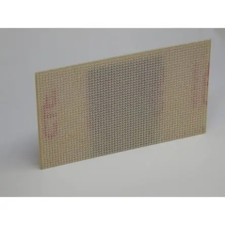 CIF Lochrasterplatine 1, Raster 2.54 mm, PCB-Bohrung 1 mm Gebohrt mit 2,54 mm Abstand Epoxid Glasfaser-Laminat FR4