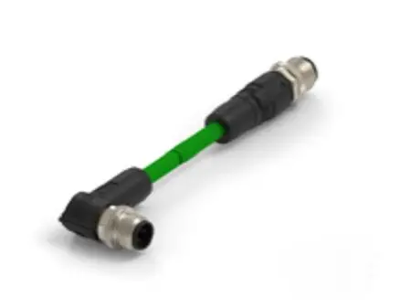 Produktfoto 1 von TE Connectivity TAD1484 Cat5e Ethernet-Kabel, 2 m, Grün 4 Abgeschirmt Geschirmt, Aussen ø 6.65 mm Außen-ø , Polyurethan