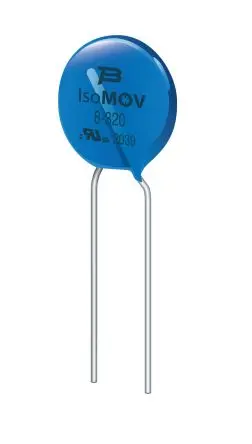 Produktfoto 1 von Bourns IsoMOV Scheibenvaristor, 100 pF, 300 V ac, 385 V dc / 200 A 800 V, 250 A max., Scheibe (13,2 mm) Gehäuse, Ø 23