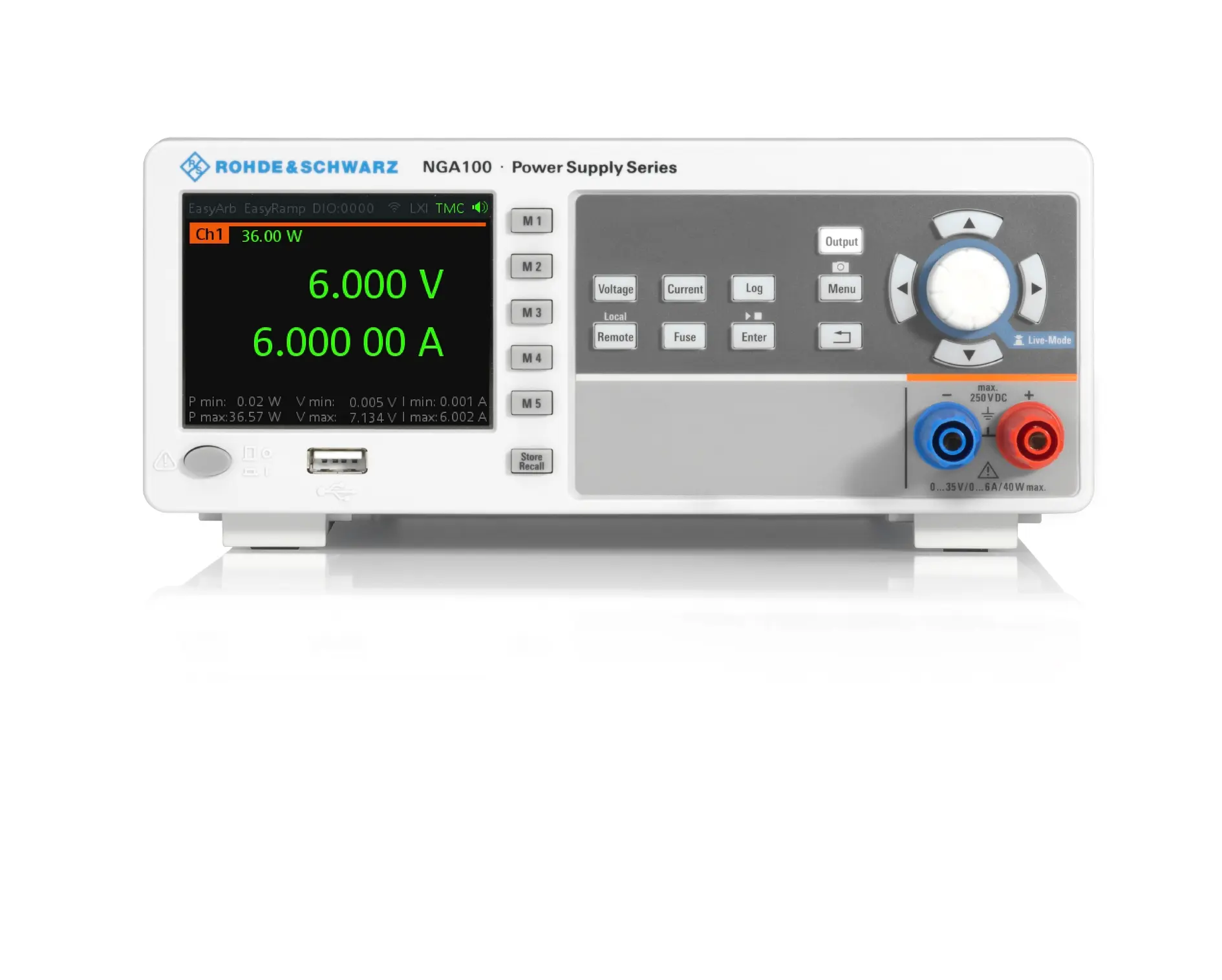 Produktfoto 1 von Rohde & Schwarz NGA101 Linear Labornetzgerät 40W, 0 → 35V / 6A