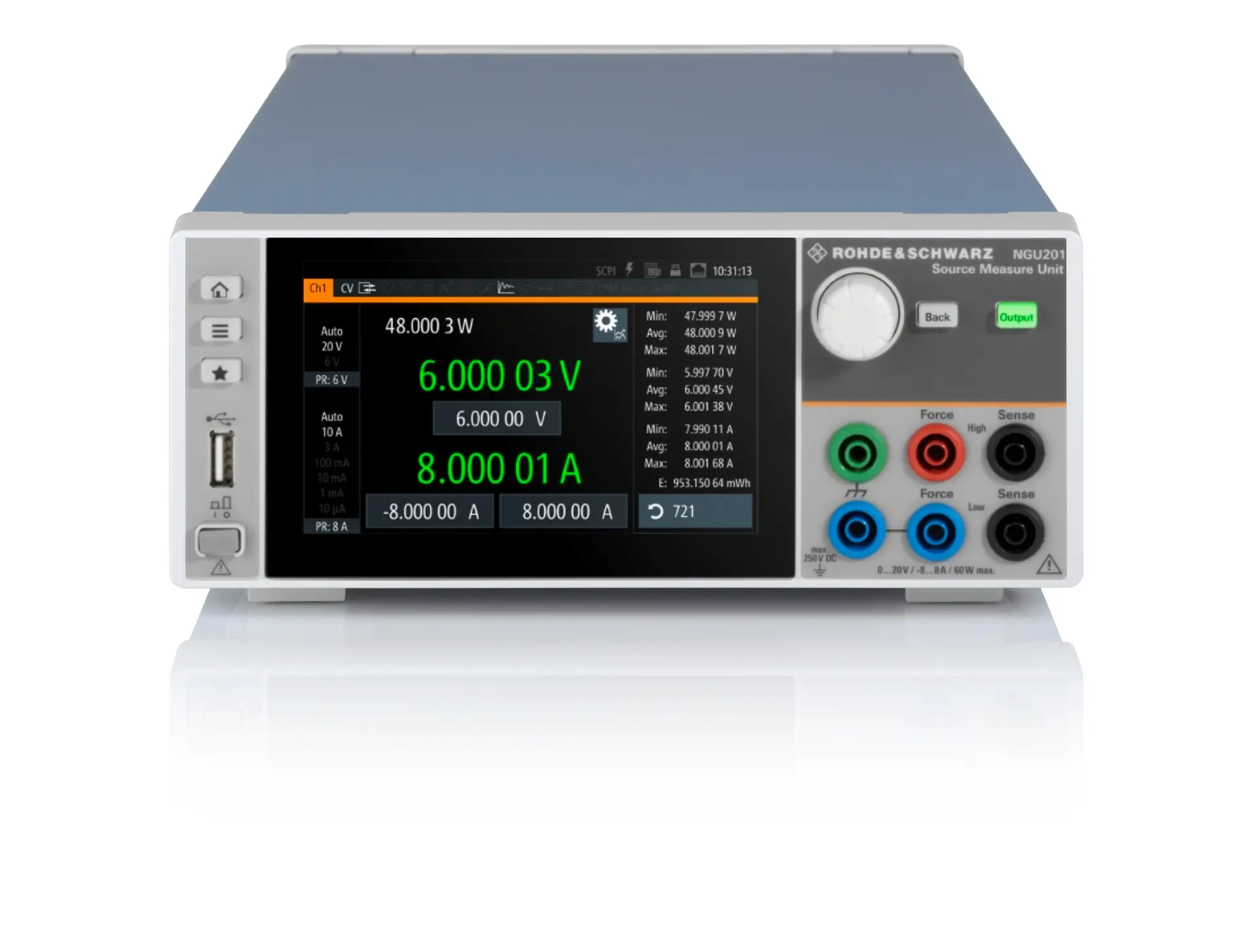 Rohde & Schwarz NGU 1 Sourcemeter 60W, 0 to 20 V / 10uA → 10A, 0 to 10 kΩ