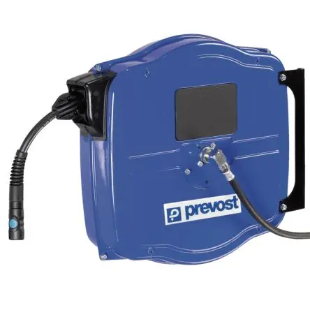 Produktfoto 1 von PREVOST Druckluft-Schlauchaufroller 20 m 250 L/min Schlauch inklusive Innen ø 8 mm, Außen-Ø 14 mm