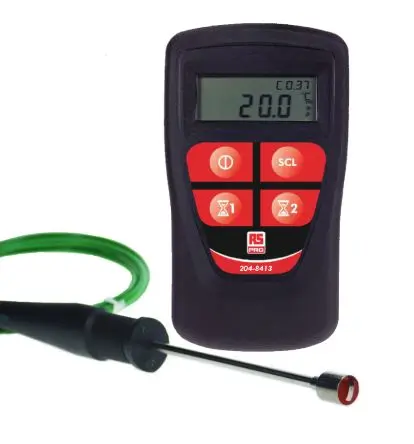 Produktfoto 1 von RS PRO Thermometerkit, CLEGK1, Legionellen, 1 ±0.2°C max, Messelement Typ Oberfläche, Eintauchen