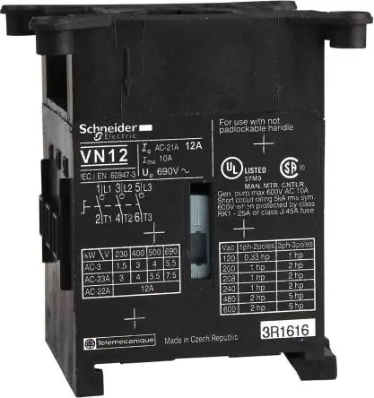 Produktfoto 1 von Schneider Electric TeSyS Vario Trennschalter 3-polig DIN-Hutschiene 20A IP20
