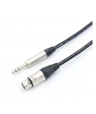 Produktfoto 1 von Van Damme XLR-Kabel 6,35 mm Stereo-Jack Buchse XLR-Steckverbinder 5 m Schwarz