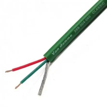 Produktfoto 1 von Van Damme Mikrofonkabel 2-adrig 0.22 mm² Geschirmt, Außen-ø 4.85 mm Außen-ø Grün, L. 100 m
