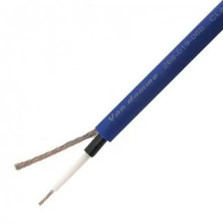 Produktfoto 1 von Van Damme Mikrofonkabel 2-adrig 0.22 mm² Geschirmt, Außen-ø 4.5 mm Außen-ø Blau, L. 100 m
