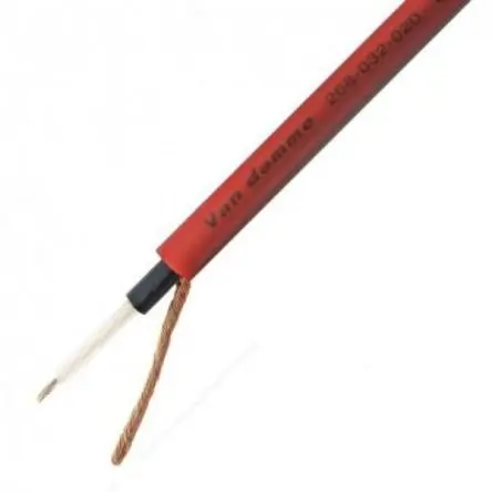 Produktfoto 1 von Van Damme Mikrofonkabel 2-adrig 0.22 mm² Geschirmt, Außen-ø 4.5 mm Außen-ø Rot, L. 100 m