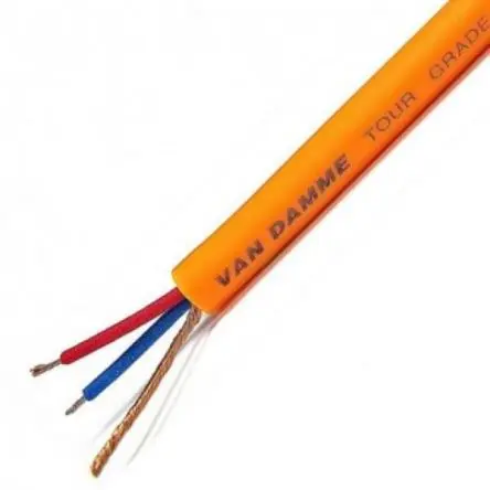 Produktfoto 1 von Van Damme Mikrofonkabel 3-adrig 0.22 mm² Geschirmt, Außen-ø 6.35 mm Außen-ø Orange, L. 100 m