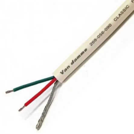 Produktfoto 1 von Van Damme Mikrofonkabel 2-adrig 0.22 mm² Geschirmt, Außen-ø 4.85 mm Außen-ø Weiß, L. 100 m