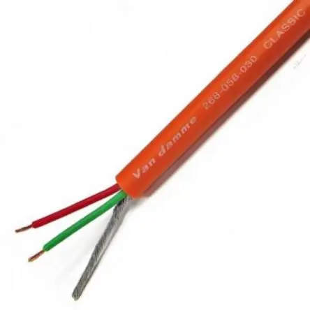 Produktfoto 1 von Van Damme Mikrofonkabel 2-adrig 0.22 mm² Geschirmt, Außen-ø 4.85 mm Außen-ø Orange, L. 100 m