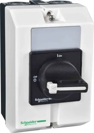Produktfoto 1 von Schneider Electric TeSyS Vario Trennschalter 3-polig DIN-Hutschiene 21.8A 7.5 kW Schwarz IP65 3-phasig