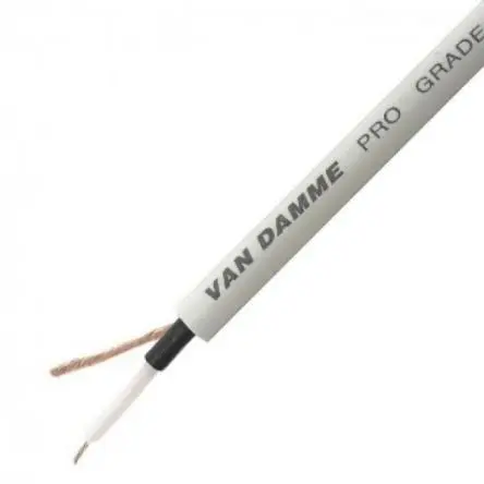 Produktfoto 1 von Van Damme Mehrleiterkabel 2-adrig 0.22 mm² Geschirmt, Außen-ø 6 mm Außen-ø Weiß, L. 100 m