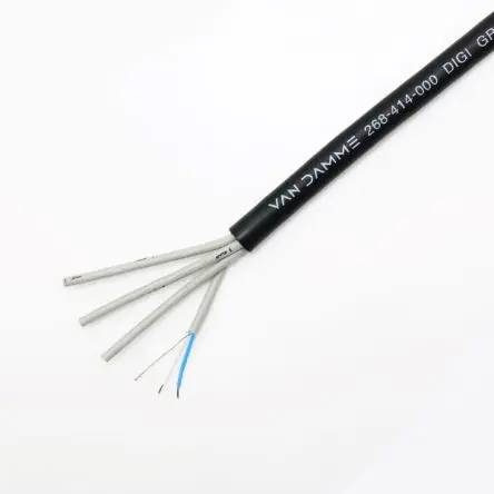 Produktfoto 1 von Van Damme Green Mikrofonkabel 4-adrig 0.14 mm² Geschirmt, Außen-ø 9.2 mm Außen-ø Schwarz, L. 50 m