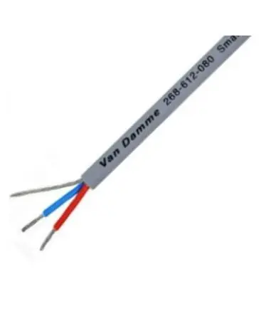 Produktfoto 1 von Van Damme Mehrleiterkabel 2-adrig 0.52 mm² Geschirmt, Außen-ø 6 mm Außen-ø Grau, L. 100 m