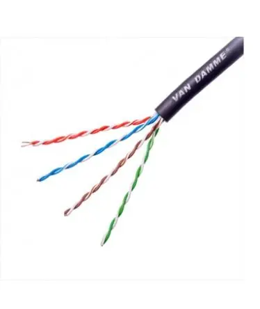 Produktfoto 1 von Van Damme Kat. 6 Ethernet-Kabel, 100 m, Schwarz Ungeschirmt Geschirmt, Thermoplast, vulkanisiert