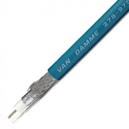 Produktfoto 1 von Van Damme HD Vision Digital Coax LSZH RG59/U SDI-Koaxialkabel, Verlegekabel, 75 Ω, 100 m, Aussen ø 5.9 mm Außen-ø , Blau