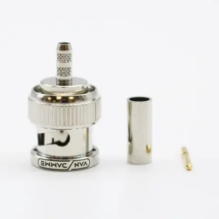 Produktfoto 1 von Van Damme Buchse Koaxialsteckverbinder BNC-Steckverbinder, Kabel, für RG6/U-Kabel, 75 Ω Crimpbefestigung, Standard,