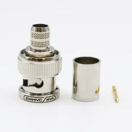 Produktfoto 1 von Van Damme Buchse Koaxialsteckverbinder BNC-Steckverbinder, Kabel, für RG6/U-Kabel, 75 Ω Crimpbefestigung, Standard,