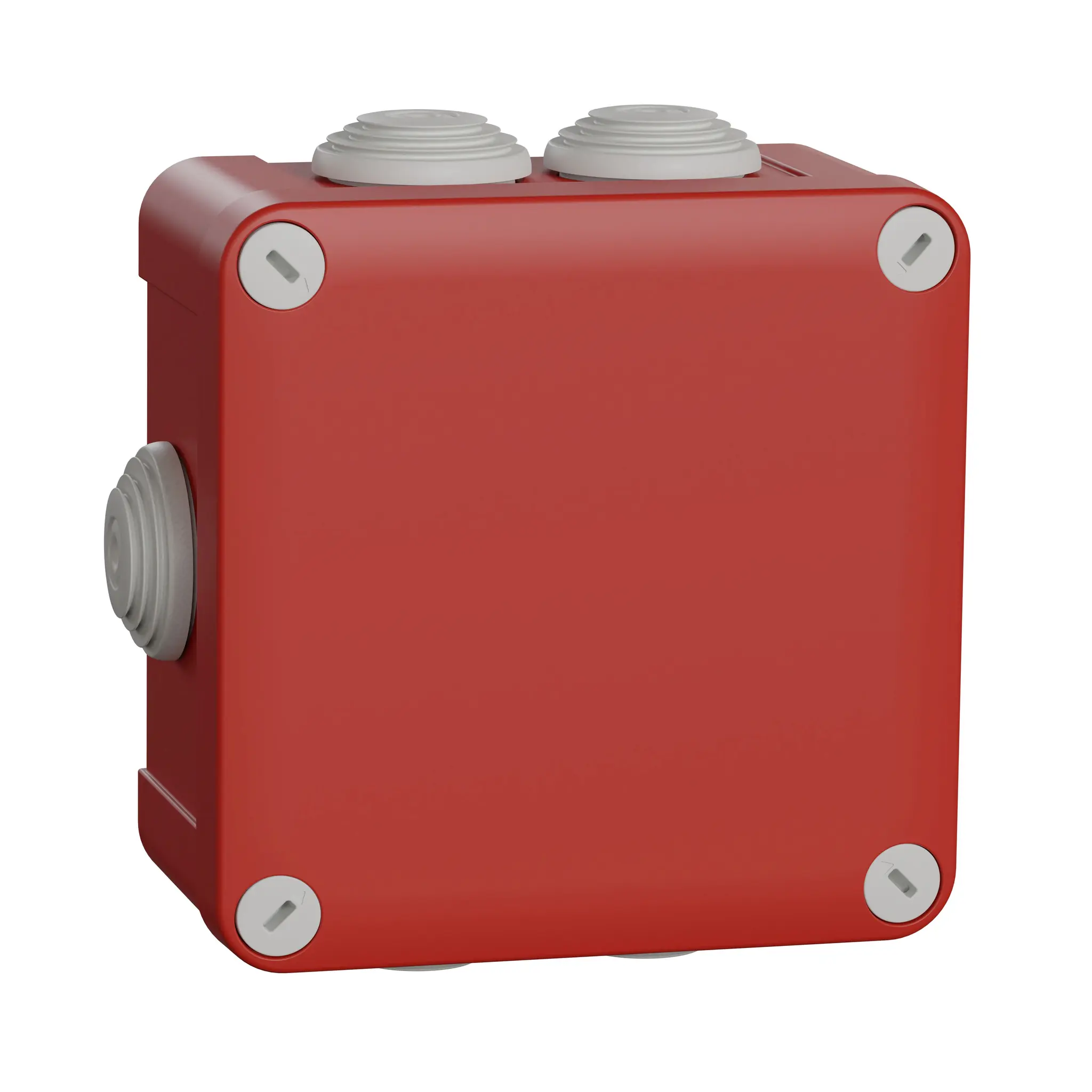 Produktfoto 1 von Schneider Electric Mureva Polypropylen Abzweigdose Rot IP55, Ø 25 mm Breite 118 mm Höhe 61 mm Länge 118 mm