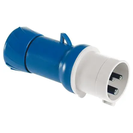 Produktfoto 1 von Schneider Electric Mureva Gehäusestecker Grau 2P+PE, 200V, 250 V, Kabel Gerade IP44 16A Phasenwender