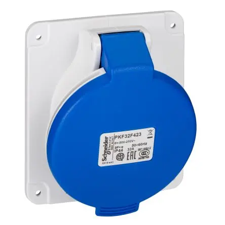 Produktfoto 1 von Schneider Electric Mureva Buchse Grau, 250V 2P+PE / 32A, Panel IP44