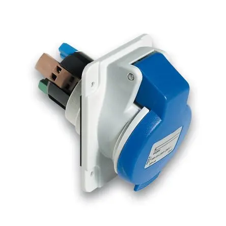 Produktfoto 1 von Schneider Electric Mureva Gehäusestecker Grau, 250V 2P+PE / 32A, Panel IP44