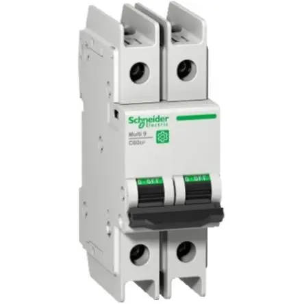 Produktfoto 1 von Schneider Electric Multi9 Miniaturüberlastschalter Typ C, Pol 2-polig 15A, Abschaltvermögen 20 kA Multi9