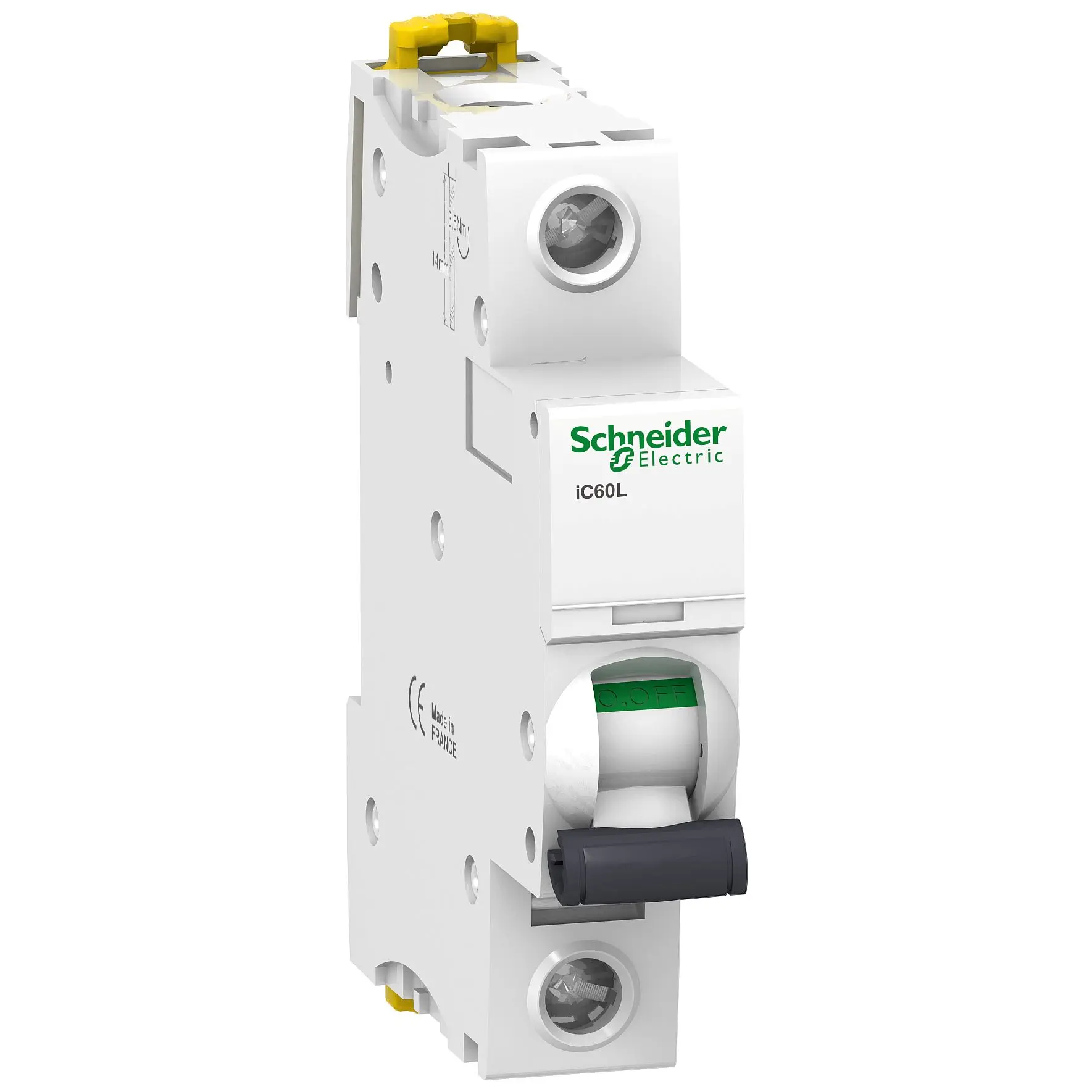 Produktfoto 1 von Schneider Electric iC60L Miniaturüberlastschalter Typ C, Pol 1-polig 4 A 230 V ac, Abschaltvermögen 15000 A Acti9 72 V