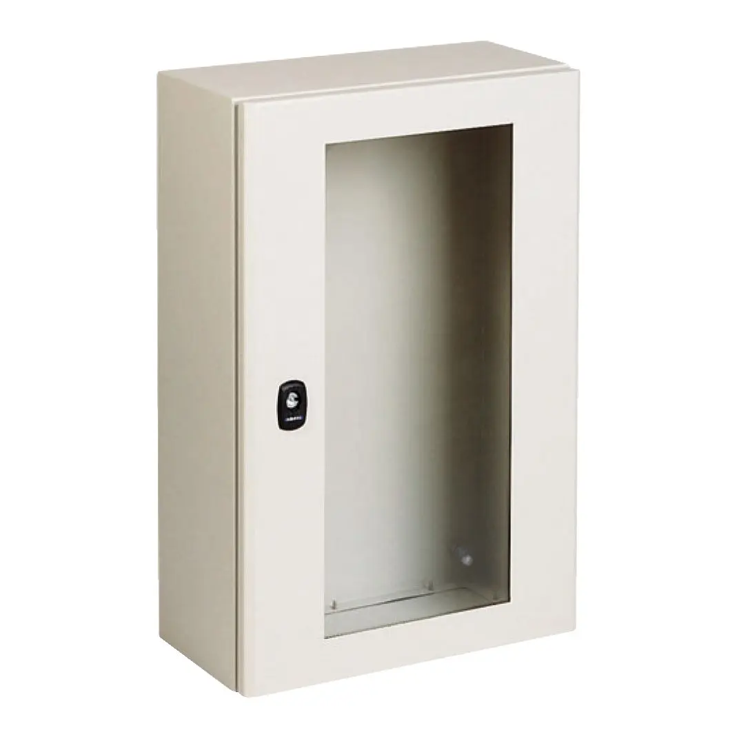 Produktfoto 1 von Schneider Electric PanelSet S3D Stahl Gehäuse Grau IP66 Transparente Tür, HxBxT 700 mm, 500 mm x 250 mm