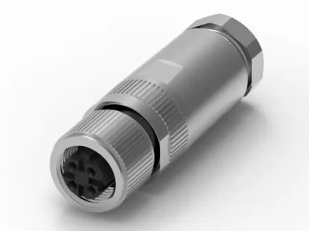 Produktfoto 1 von RS PRO WPD1204JANY M12 DIN-Stecker Gerade 4-polig, 250 V 4A IP40 Kabel Buchse
