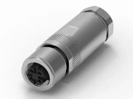 Produktfoto 1 von RS PRO WPD1204JANY M12 DIN-Stecker Gerade 4-polig, 250V 4A IP67 Kabel Buchse