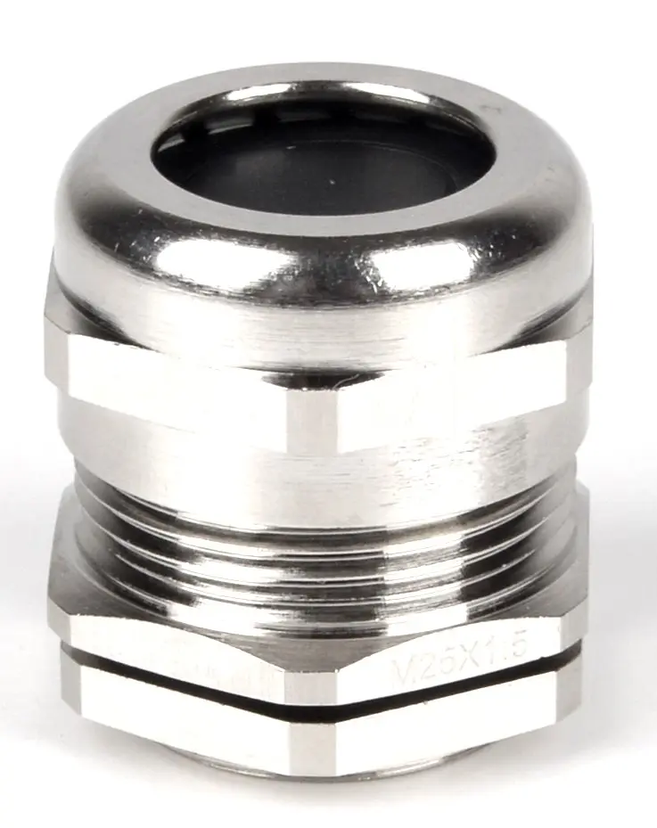 Produktfoto 1 von RS PRO Kabelverschraubung, M25 Messing vernickelt Metallisch 9 mm/ 16 mm, IP68