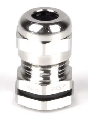 Produktfoto 1 von RS PRO Kabelverschraubung, PG9 Messing vernickelt Metallisch 4 mm/ 8 mm, IP68