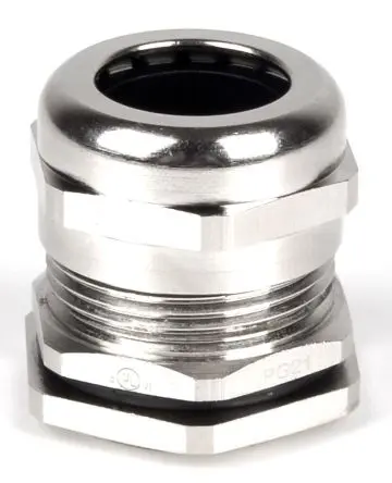 Produktfoto 1 von RS PRO Kabelverschraubung, PG21 Messing vernickelt Metallisch 13 mm/ 18 mm, IP68