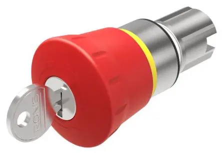 Produktfoto 1 von EAO 45 Not-Aus-Schalter, 22 mm, Rot, Schlüsselentriegelung, Pilzkopf, Kunststoff, IP69K, IP66, IP67, 40 mm