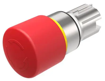 Produktfoto 1 von EAO 45 Not-Aus-Schalter, 22 mm, Rot, Drehfreigabe, Pilzkopf, Kunststoff, IP67, IP66, IP69K, 34 mm