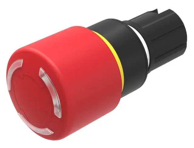Produktfoto 1 von EAO 45 Not-Aus-Schalter, 22 mm, Rot, Drehfreigabe, Pilzkopf, Kunststoff, IP69K, IP66, IP40, 34 mm beleuchtet