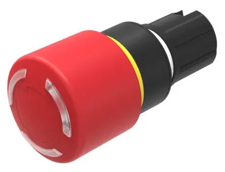 Produktfoto 1 von EAO 45 Not-Aus-Schalter, 22 mm, Rot, Drehfreigabe, Pilzkopf, Kunststoff, IP69K, IP66, IP67, 34 mm beleuchtet