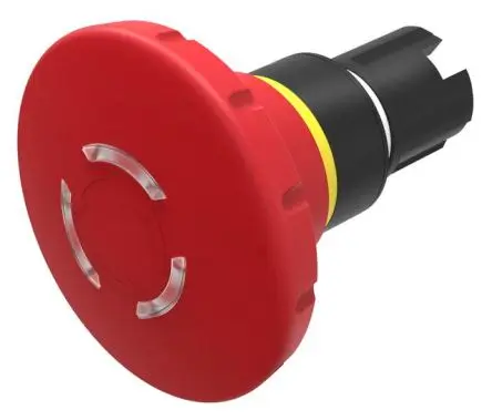 Produktfoto 1 von EAO 45 Not-Aus-Schalter, 22 mm, Rot, Drehfreigabe, Pilzkopf, Kunststoff, IP67, IP69K, IP66, 60 mm beleuchtet