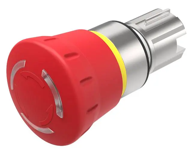 Produktfoto 1 von EAO 45 Not-Aus-Schalter, 22 mm, Rot, Drehfreigabe, Pilzkopf, Kunststoff, IP66, IP40, IP69K, 40 mm beleuchtet